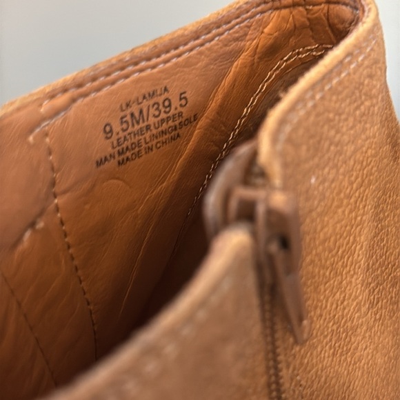 Lucky Brand Womens Sesame Augusta Brown Lamija Ankle Booties Boots 9.5 - Picture 7 of 10